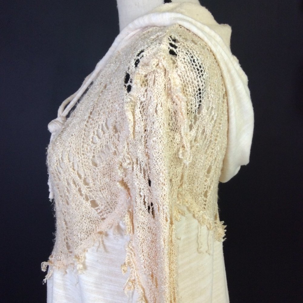 WEST Coast By T&S Womens Top Size XL Beige Hooded - Picture 8 of 12